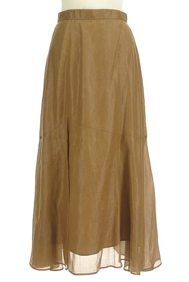 BARNYARDSTORM（バンヤードストーム）の古着「微光沢シアーフレアロングスカート（ロングスカート・マキシスカート）」大画像１へ