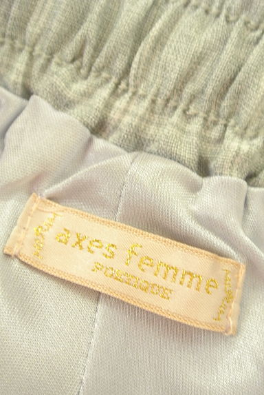 axes femme（アクシーズファム）の古着「チェック柄裾ギャザーワイドパンツ（パンツ）」大画像６へ