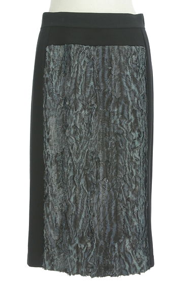 BCBG MaxAzria（ビーシービージーマックスアズリア）の古着「フェイクファー切替タイトスカート（ロングスカート・マキシスカート）」大画像１へ