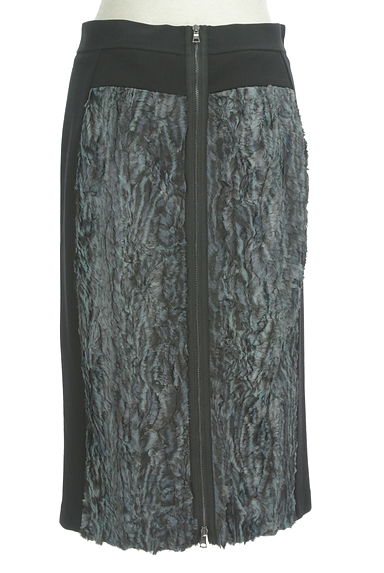 BCBG MaxAzria（ビーシービージーマックスアズリア）の古着「フェイクファー切替タイトスカート（ロングスカート・マキシスカート）」大画像２へ