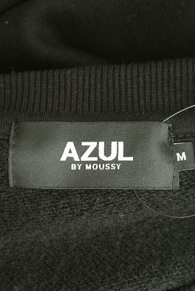 AZUL by moussy（アズールバイマウジー）の古着「オーバーサイズドルマンロゴスウェット（スウェット・パーカー）」大画像６へ