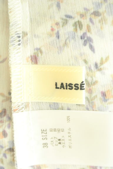 LAISSE PASSE（レッセパッセ）の古着「小花柄ロングシフォンワンピース（ワンピース・チュニック）」大画像６へ
