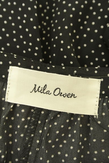 Mila Owen（ミラオーウェン）の古着「ベルト付きバンドカラードットワンピース（ワンピース・チュニック）」大画像６へ