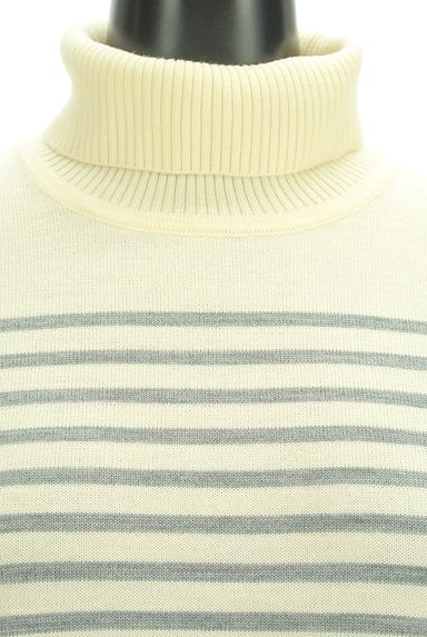LEILIAN（レリアン）の古着「タートルネックボーダーニット（ニット）」大画像４へ