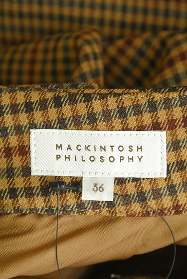 MACKINTOSH PHILOSOPHY（マッキントッシュ フィロソフィー）の古着「ガンクラブチェック柄ハイネックミモレワンピース（ワンピース・チュニック）」大画像６へ