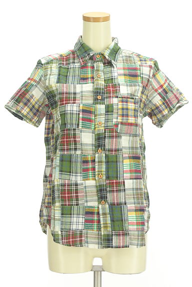 CUBE SUGAR（キューブシュガー）の古着「チェック柄半袖シャツ（カジュアルシャツ）」大画像１へ