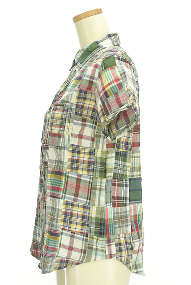 CUBE SUGAR（キューブシュガー）の古着「チェック柄半袖シャツ（カジュアルシャツ）」大画像３へ