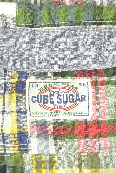 CUBE SUGAR（キューブシュガー）の古着「チェック柄半袖シャツ（カジュアルシャツ）」大画像６へ