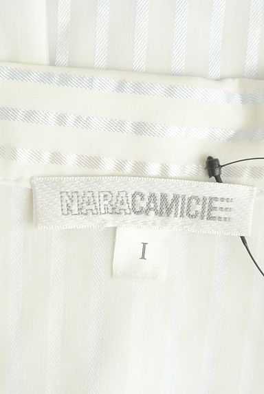 NARA CAMICIE（ナラカミーチェ）の古着「光沢ストライプスキッパーブラウス（ブラウス）」大画像６へ