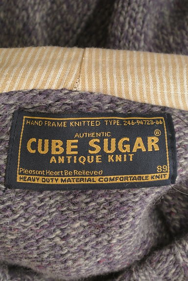 CUBE SUGAR（キューブシュガー）の古着「ビッグフードロングニットカーディガン（カーディガン・ボレロ）」大画像６へ