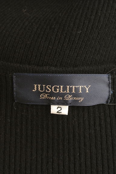 JUSGLITTY（ジャスグリッティー）の古着「ベルト付き切替ニットワンピース（ワンピース・チュニック）」大画像６へ
