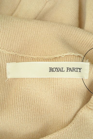 ROYAL PARTY（ロイヤルパーティ）の古着「ベルト付きサイドプリーツ膝丈ニットワンピ（ワンピース・チュニック）」大画像６へ