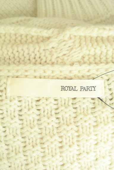 ROYAL PARTY（ロイヤルパーティ）の古着「ウエストゴムケーブル編み膝丈ニットワンピ（ワンピース・チュニック）」大画像６へ
