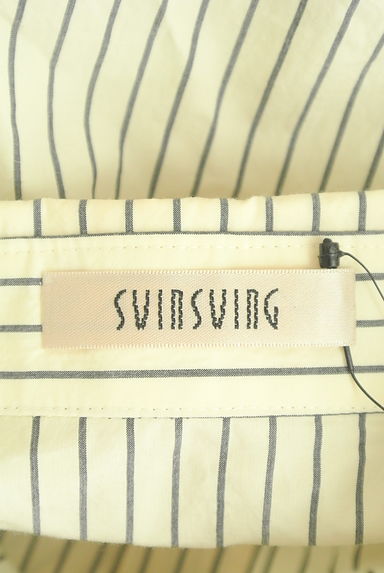 SWINSWING（スウィンスウィング）の古着「ストライプフレアブラウス（カジュアルシャツ）」大画像６へ