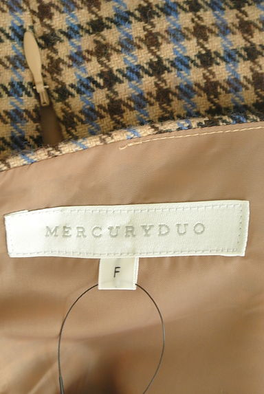 MERCURYDUO（マーキュリーデュオ）の古着「花刺繍入りチェック柄膝上ワンピース（ワンピース・チュニック）」大画像６へ