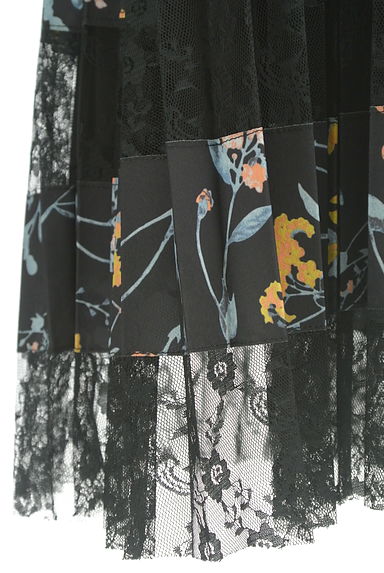 MERCURYDUO（マーキュリーデュオ）の古着「レース切替花柄プリーツミニワンピース（ワンピース・チュニック）」大画像５へ