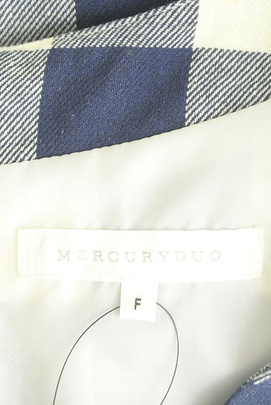 MERCURYDUO（マーキュリーデュオ）の古着「ブロックチェック柄ミニワンピース（ワンピース・チュニック）」大画像６へ