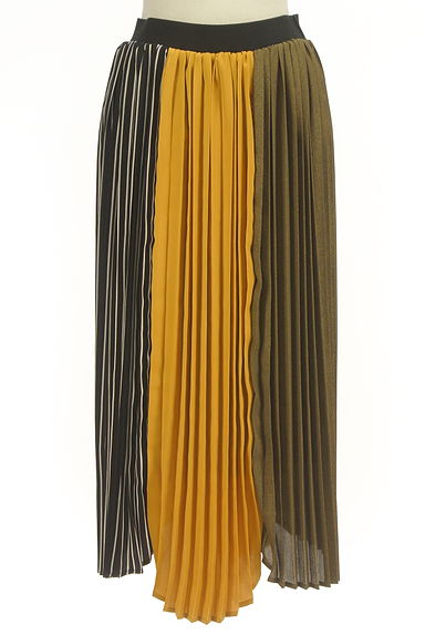 OSMOSIS（オズモーシス）の古着「配色ロングプリーツスカート（ロングスカート・マキシスカート）」大画像１へ