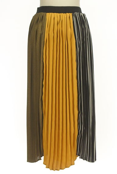 OSMOSIS（オズモーシス）の古着「配色ロングプリーツスカート（ロングスカート・マキシスカート）」大画像２へ