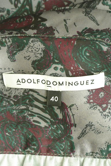 ADOLFO DOMINGUEZ（アドルフォドミンゲス）の古着「ベルト付きペイズリー柄膝上ワンピース（ワンピース・チュニック）」大画像６へ