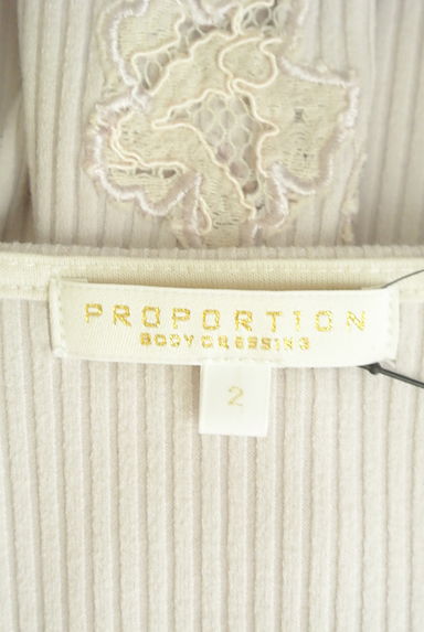 PROPORTION BODY DRESSING（プロポーションボディ ドレッシング）の古着「刺繍レースVネックニット（ニット）」大画像６へ