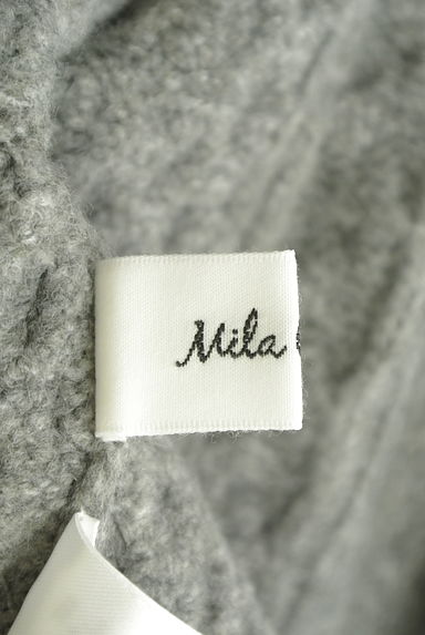 Mila Owen（ミラオーウェン）の古着「シャツ切替インナー付きハイネックニット（セーター）」大画像６へ