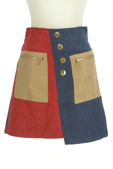 REDYAZEL（レディアゼル）の古着「配色切替ミニスカート（ミニスカート）」大画像１へ