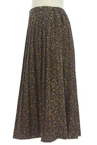 NATURAL BEAUTY BASIC（ナチュラルビューティベーシック）の古着「小花柄プリーツ膝下スカート（ロングスカート・マキシスカート）」大画像３へ