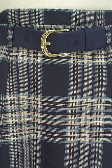 LAISSE PASSE（レッセパッセ）の古着「ベルト付きチェック柄膝下スカート（スカート）」大画像４へ