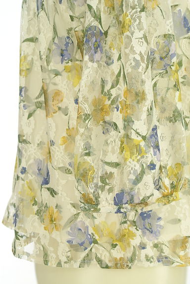 JILL by JILLSTUART（ジルバイジルスチュアート）の古着「七分袖花柄チュールカットソー（カットソー・プルオーバー）」大画像５へ