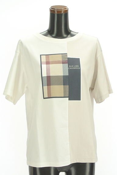 BLUE LABEL CRESTBRIDGE（ブルーレーベル・クレストブリッジ）の古着「フロントプリントバイカラーTシャツ（カジュアルシャツ）」大画像１へ