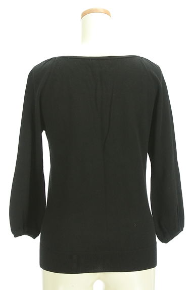 NATURAL BEAUTY BASIC（ナチュラルビューティベーシック）の古着「リボン付きネック9分袖ニット（ニット）」大画像２へ