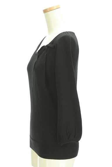 NATURAL BEAUTY BASIC（ナチュラルビューティベーシック）の古着「リボン付きネック9分袖ニット（ニット）」大画像３へ