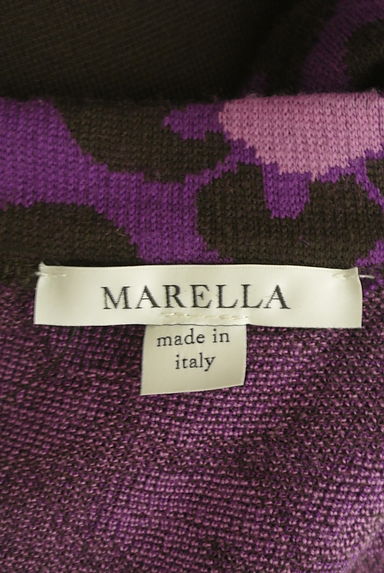 MARELLA（マレーラ）の古着「花柄切替五分袖膝下ニットワンピース（ワンピース・チュニック）」大画像６へ