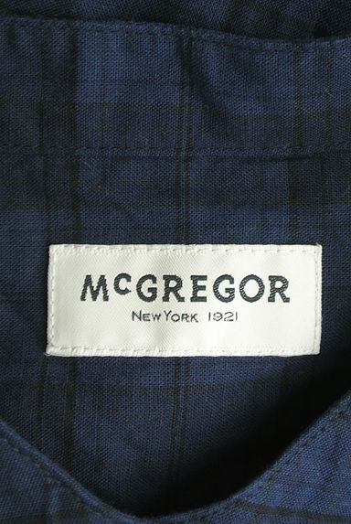 McGREGOR（マックレガー）の古着「チェック柄バンドカラーシャツ（ブラウス）」大画像６へ