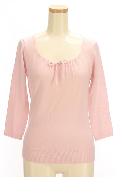 NATURAL BEAUTY BASIC（ナチュラルビューティベーシック）の古着「スクエアネックリボン付きニット（ニット）」大画像１へ