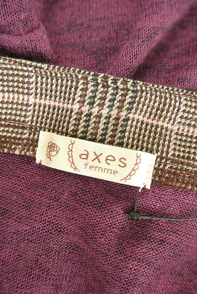 axes femme（アクシーズファム）の古着「アーガイル柄シアーニット（ニット）」大画像６へ