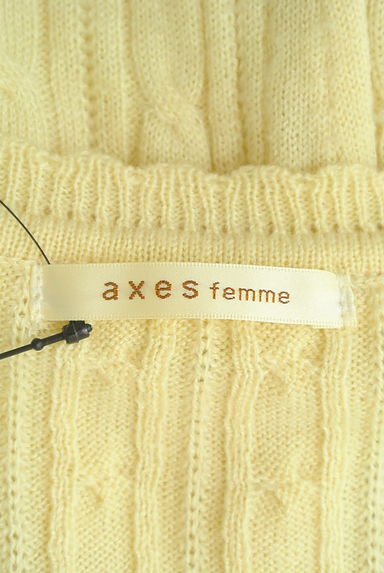 axes femme（アクシーズファム）の古着「ビジューボタンケーブルニットカーデ（カーディガン・ボレロ）」大画像６へ