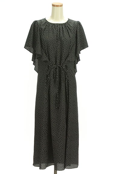 COMME CA（コムサ）の古着「ドット柄フリルロングシフォンワンピース（ワンピース・チュニック）」大画像１へ