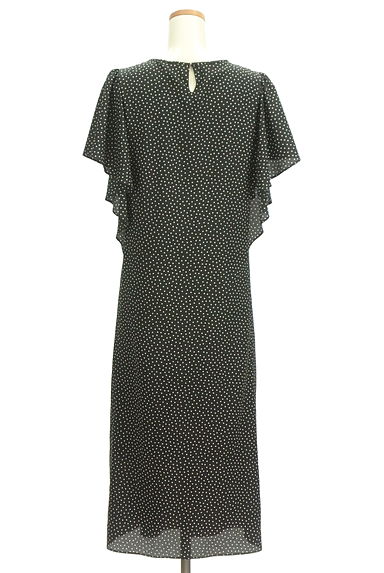 COMME CA（コムサ）の古着「ドット柄フリルロングシフォンワンピース（ワンピース・チュニック）」大画像２へ
