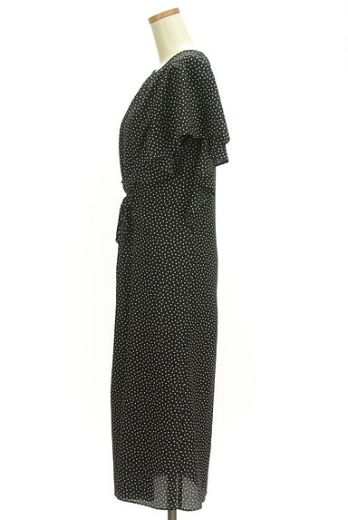 COMME CA（コムサ）の古着「ドット柄フリルロングシフォンワンピース（ワンピース・チュニック）」大画像３へ