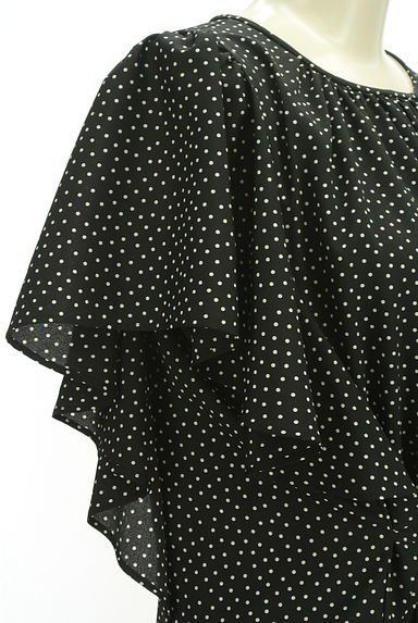 COMME CA（コムサ）の古着「ドット柄フリルロングシフォンワンピース（ワンピース・チュニック）」大画像４へ