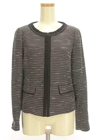 クリックで大画像表示 anySiS(エニィスィス)の古着「ラメ糸混ノーカラージャケット(ジャケット)」大画像1へ