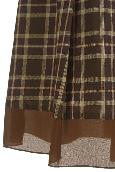 GALLERY VISCONTI（ギャラリービスコンティ）の古着「裾シフォンチェック柄ミディスカート（スカート）」大画像５へ