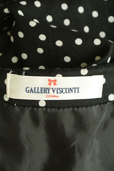 GALLERY VISCONTI（ギャラリービスコンティ）の古着「ベルト付きドット柄膝丈ワンピース（ワンピース・チュニック）」大画像６へ