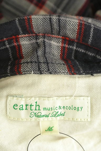 earth music&ecology（アースミュージック＆エコロジー）の古着「ラウンドヘムチェック柄シャツ（カジュアルシャツ）」大画像６へ