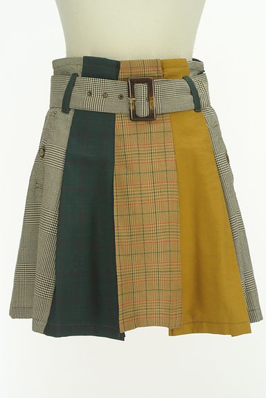REDYAZEL（レディアゼル）の古着「ベルト付き配色チェックミニスカート（ミニスカート）」大画像１へ
