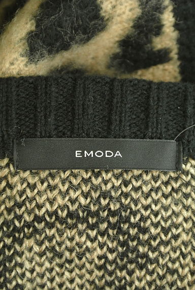EMODA（エモダ）の古着「レオパード柄切替ニットプルオーバー（セーター）」大画像６へ
