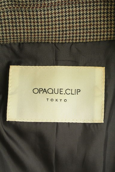 OPAQUE.CLIP（オペークドットクリップ）の古着「千鳥格子柄ロングコート（コート）」大画像６へ