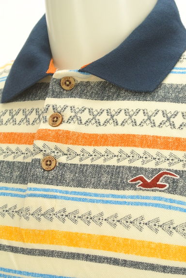 Hollister Co.（ホリスター）の古着「民族ボーダーポロシャツ（ポロシャツ）」大画像４へ